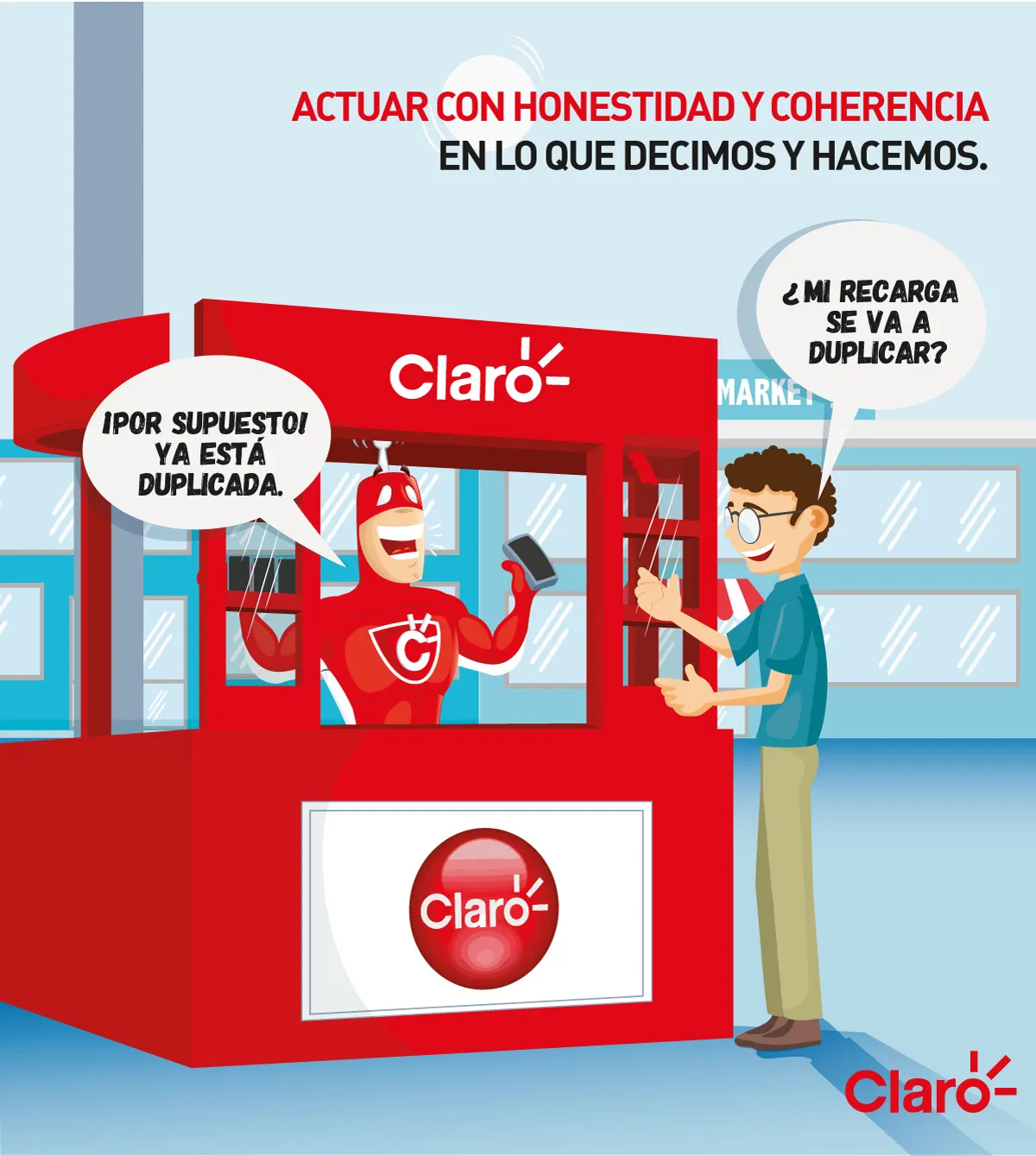 Campañas internas y comunicación corporativa desarrolladas para Claro